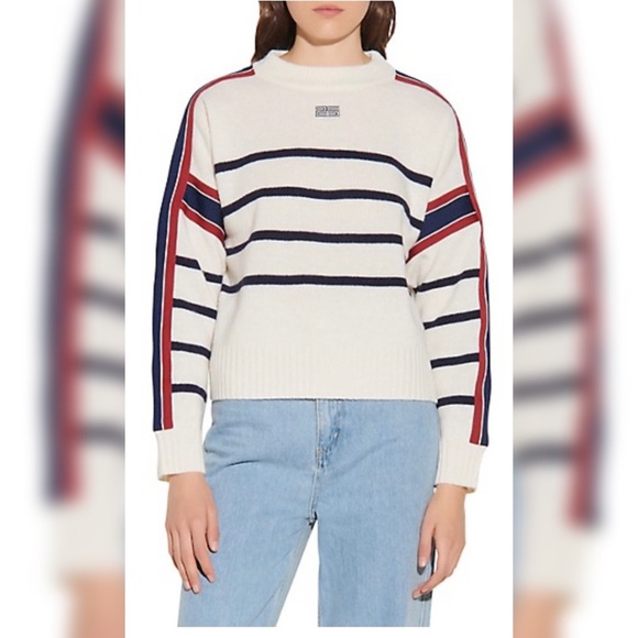 Sandro Saylor Striped Wool Sweater Small - Picture 1 of 2